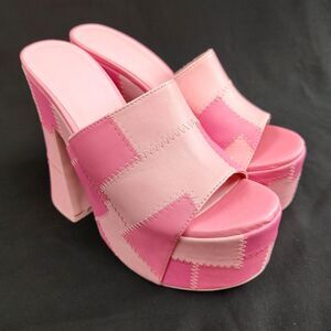 Dollskill ♡ Sugar Thrillz ♡ Days Of Delight Platform Mule Sandals in Pink